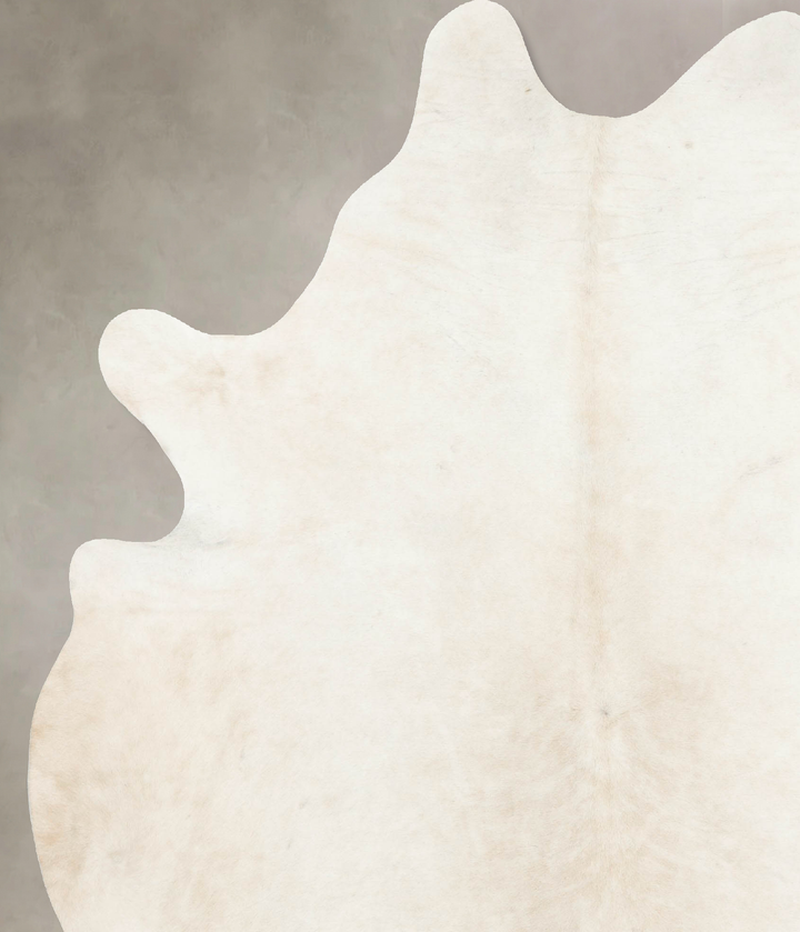 Ivory with Beige XX-Large Brazilian Cowhide Rug 8'4"H x 6'7"W #B16940 by Hudson Hides