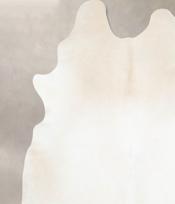 Ivory with Beige XX-Large Brazilian Cowhide Rug 8'10"H x 7'4"W #B16942 by Hudson Hides