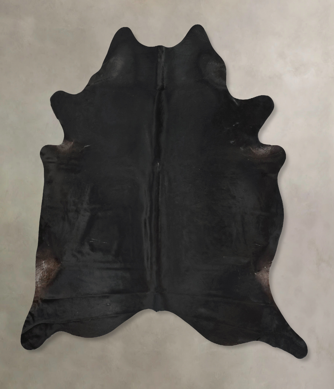 Solid Black XX-Large Brazilian Cowhide Rug 8'5"H x 7'5"W #B16943 by Hu