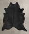 Solid Black XX-Large Brazilian Cowhide Rug 8'5