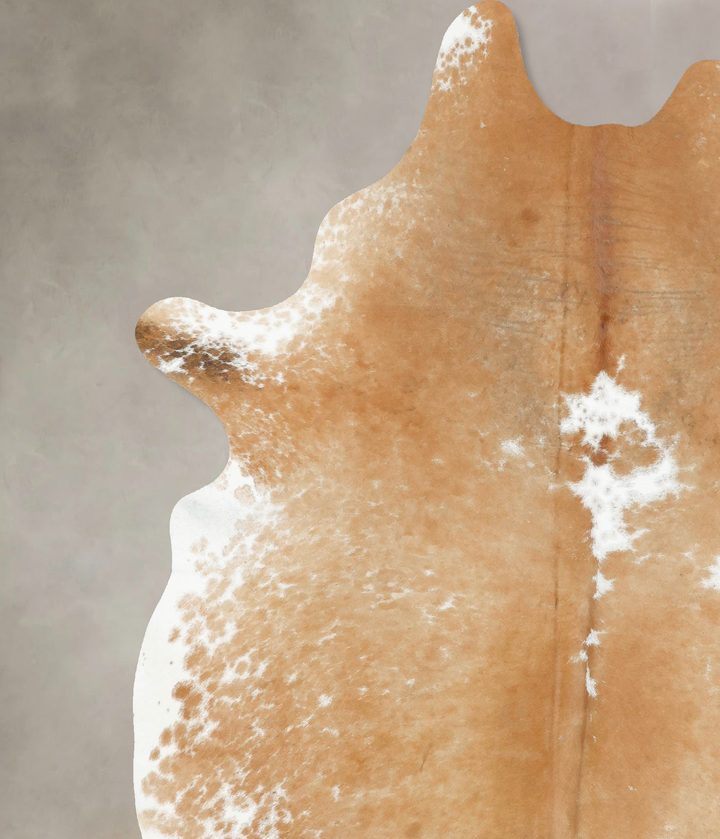 Beige and White XX-Large Brazilian Cowhide Rug 8'2"H x 6'6"W #B16946 by Hudson Hides