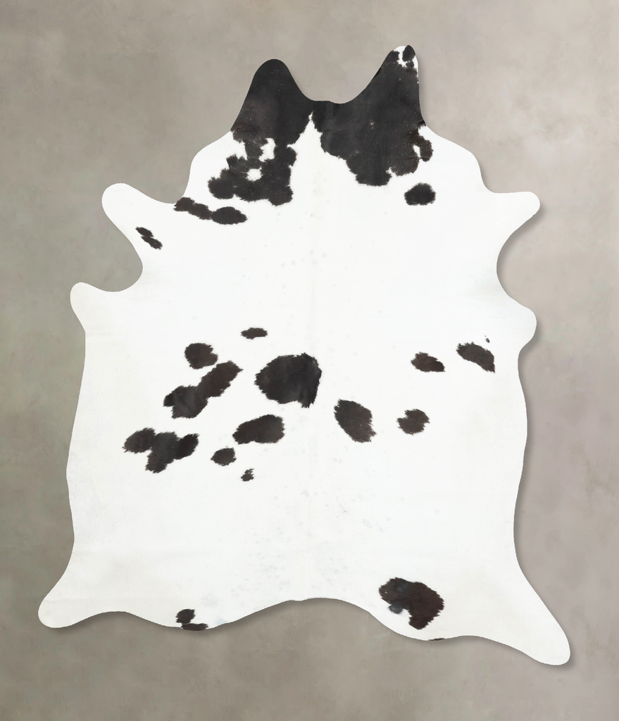 Black and White XX-Large Brazilian Cowhide Rug 8'3"H x 6'9"W #B16947 by Hudson Hides