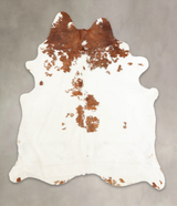 Brown and White XX-Large Brazilian Cowhide Rug 8'7"H x 7'4"W #B1695 by Hudson Hides