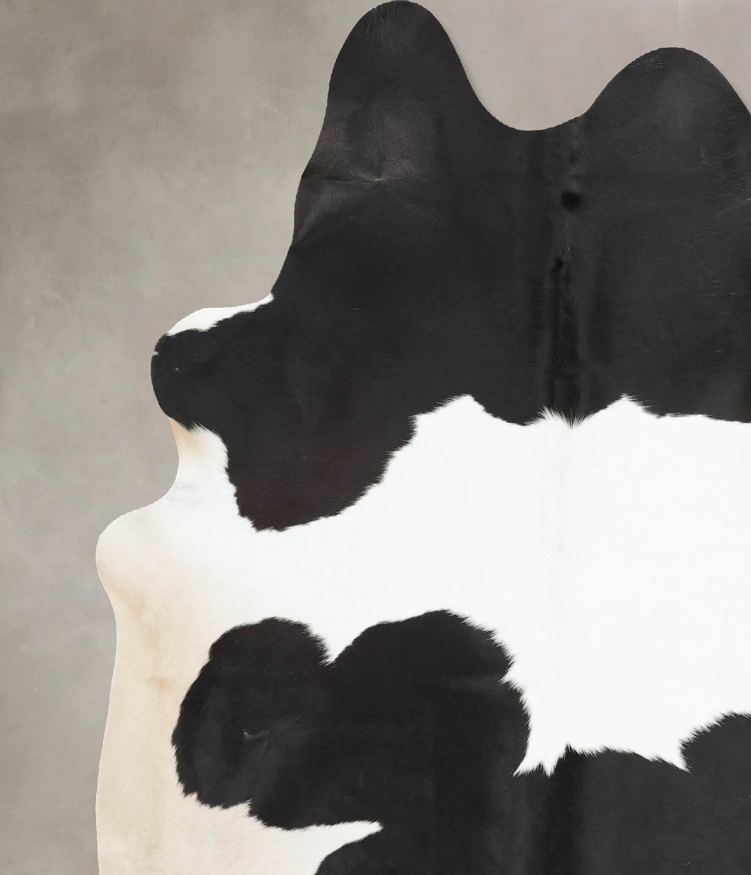 Black and White X-Large Brazilian Cowhide Rug 7'8"H x 6'5"W #B16955 by