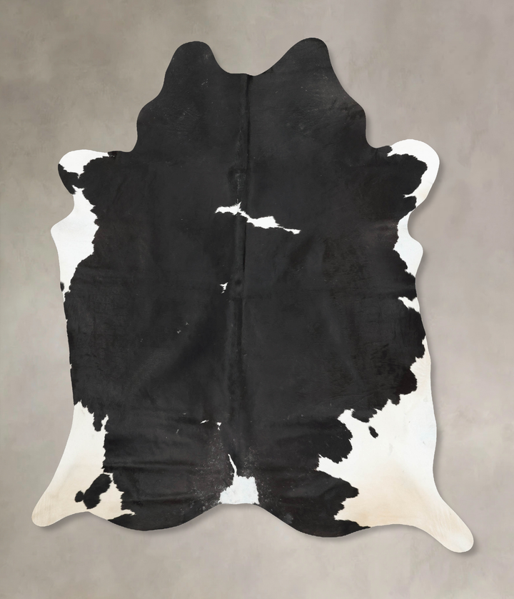 Black and White XX-Large Brazilian Cowhide Rug 8'10"H x 7'0"W #B16956 by Hudson Hides