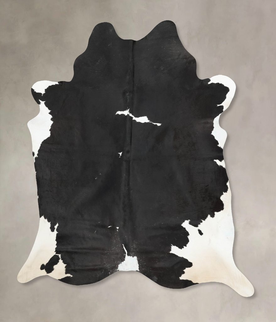 Black and White XX-Large Brazilian Cowhide Rug 8'10"H x 7'0"W #B16956 by Hudson Hides