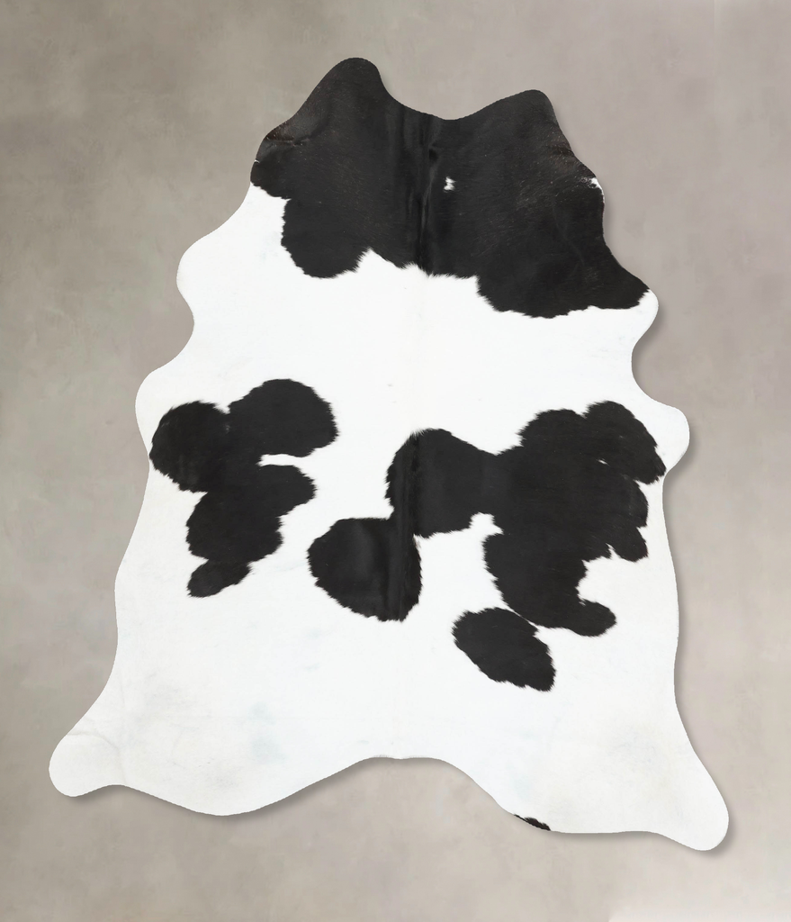 Black and White X-Large Brazilian Cowhide Rug 7'2"H x 5'10"W #B16963 by Hudson Hides