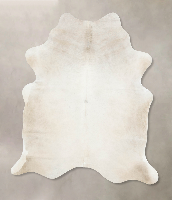 Ivory with Beige Large Brazilian Cowhide Rug 7'3"H x 5'6"W #B16965 by Hudson Hides