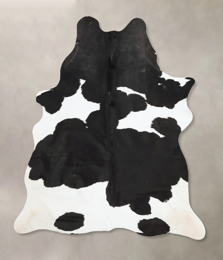 Black and White X-Large Brazilian Cowhide Rug 7'7"H x 5'8"W #B16967 by Hudson Hides