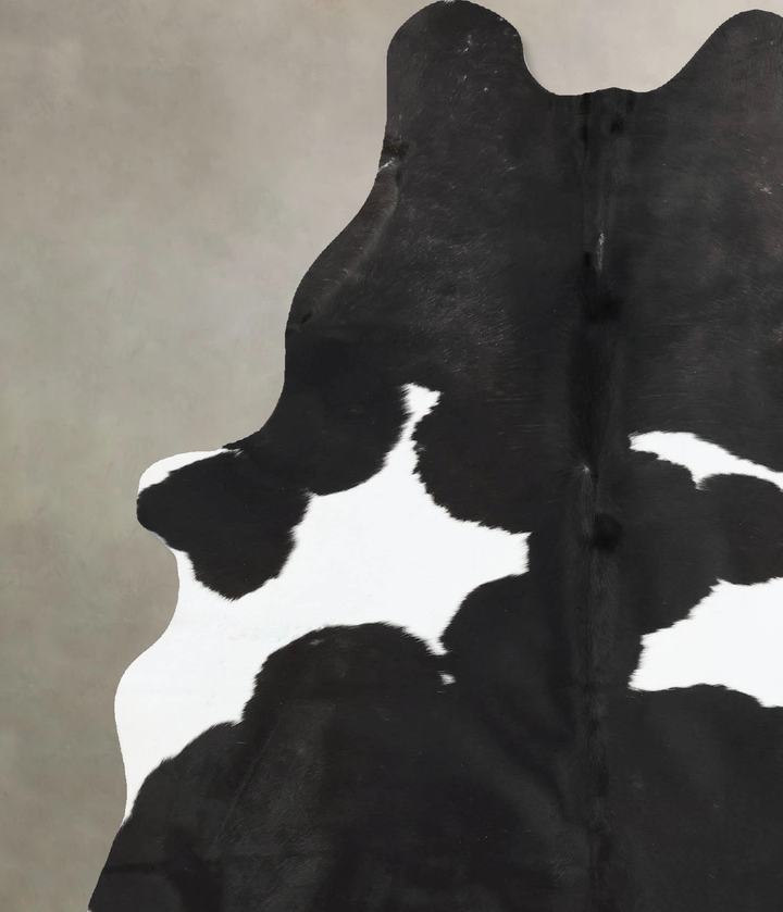 Black and White X-Large Brazilian Cowhide Rug 7'7"H x 5'8"W #B16967 by Hudson Hides