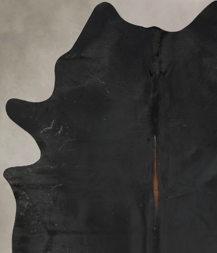 Solid Black XX-Large Brazilian Cowhide Rug 8'11"H x 6'5"W #B16972 by Hudson Hides