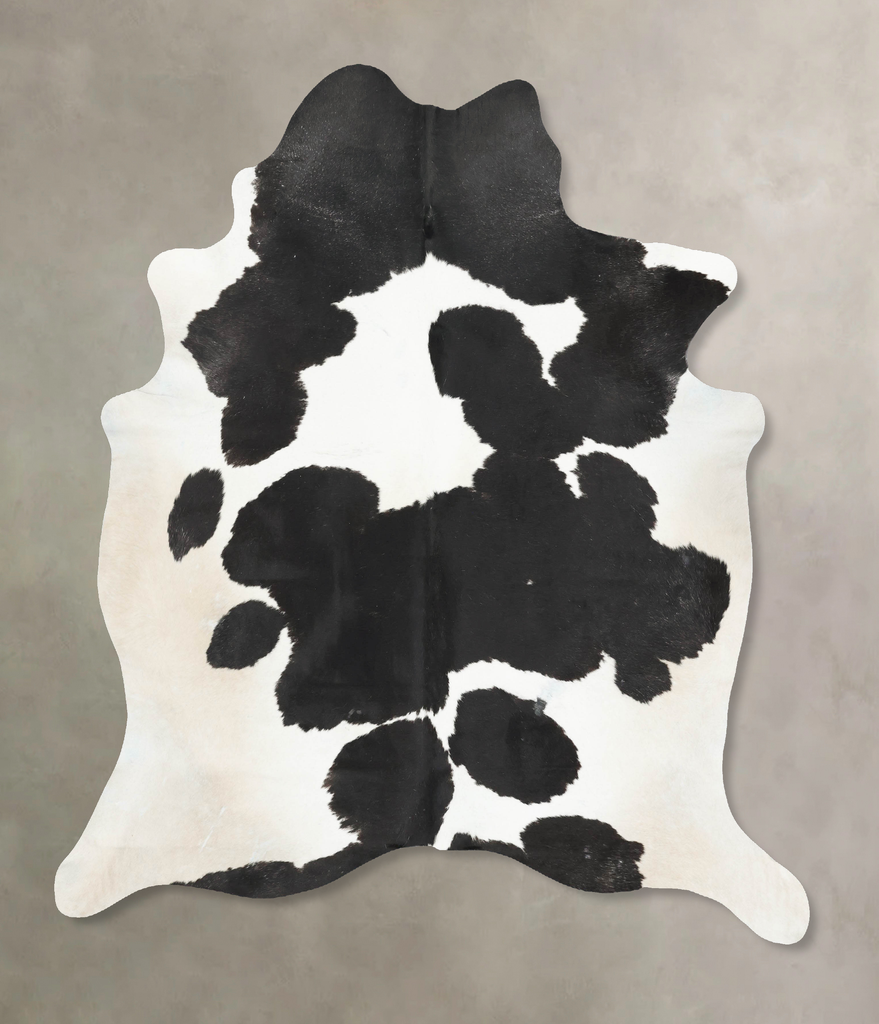 Black and White XX-Large Brazilian Cowhide Rug 8'0"H x 6'11"W #B16976 by Hudson Hides