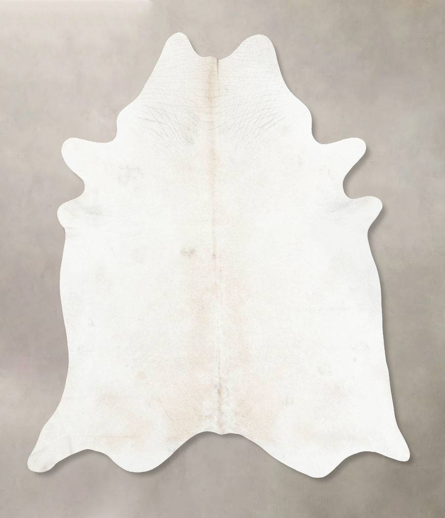 Ivory with Beige XX-Large Brazilian Cowhide Rug 8'5"H x 7'7"W #B16978 by Hudson Hides