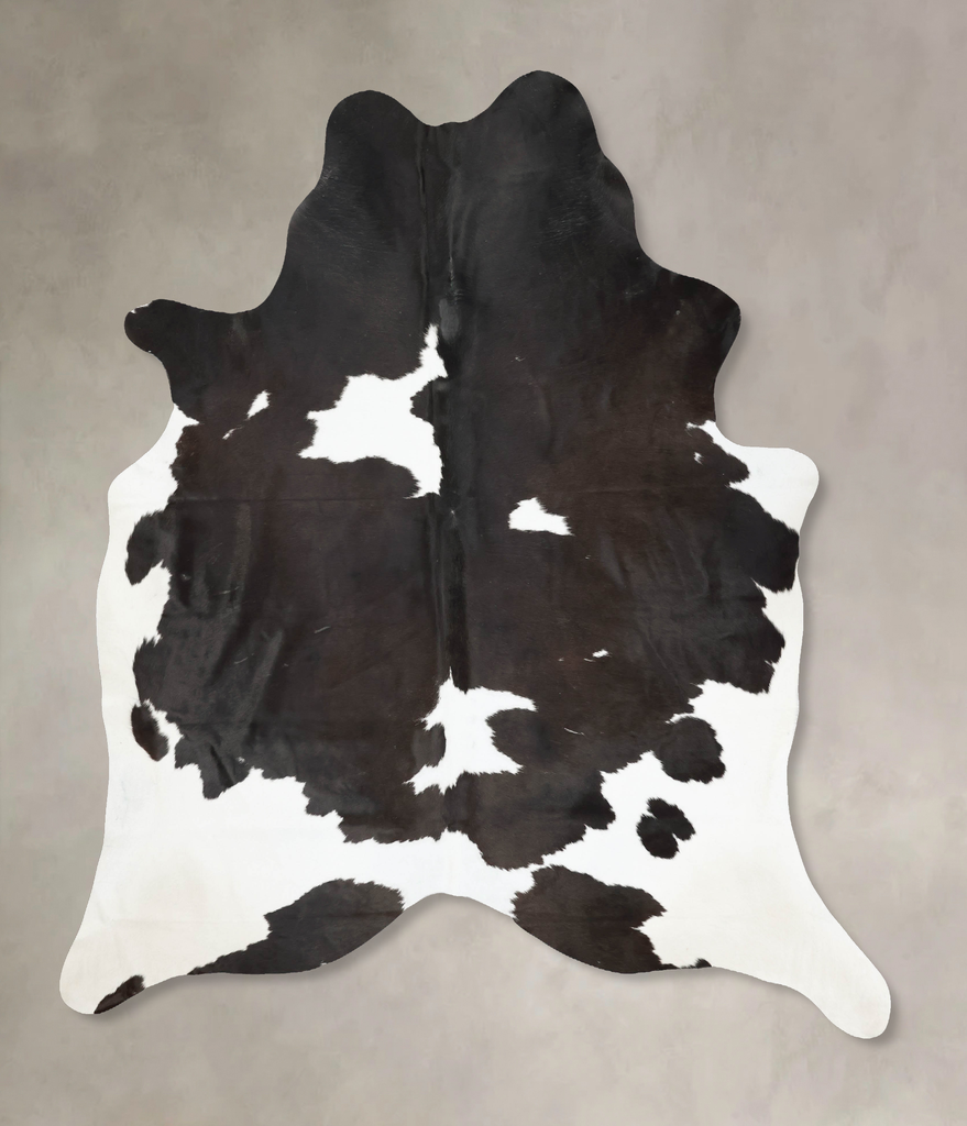 Black and White XX-Large Brazilian Cowhide Rug 9'0"H x 7'6"W #B16979 by Hudson Hides