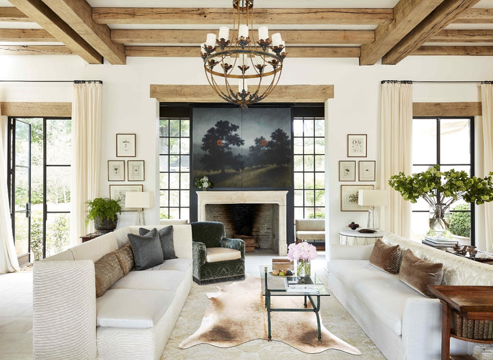 Champagne XX-Large Brazilian Cowhide Rug 7'11"H x 6'6"W #B16980 by Hudson Hides