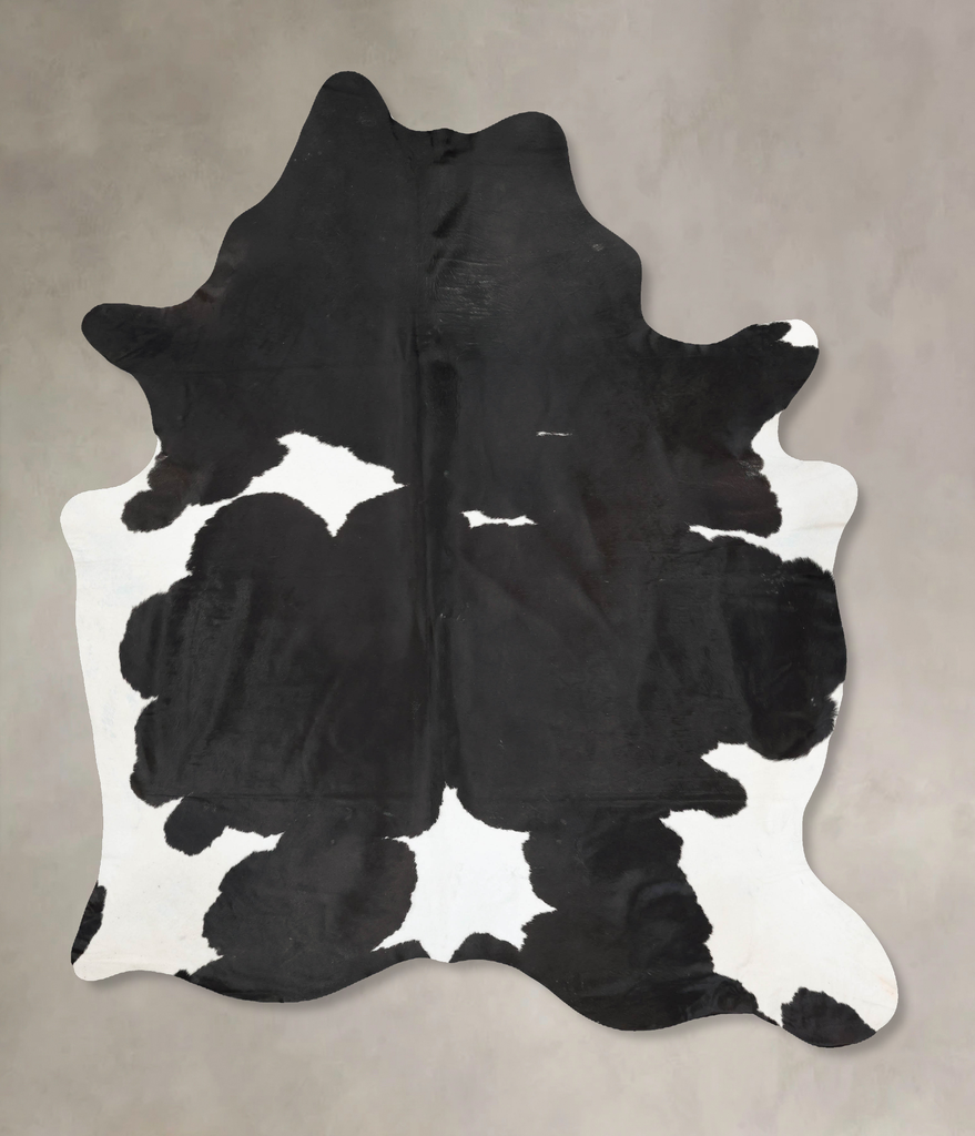 Black and White XX-Large Brazilian Cowhide Rug 9'1"H x 6'11"W #B16987 by Hudson Hides