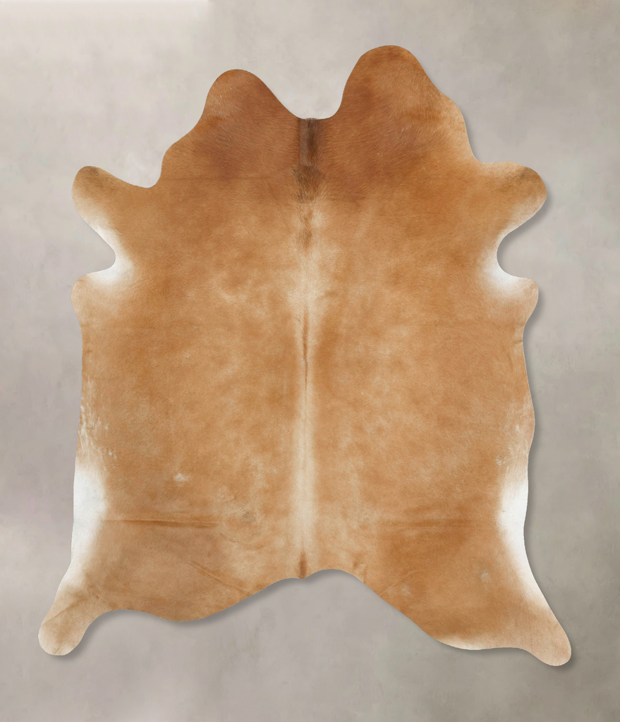 Beige XX-Large Brazilian Cowhide Rug 7'6"H x 6'10"W #B16988 by Hudson Hides