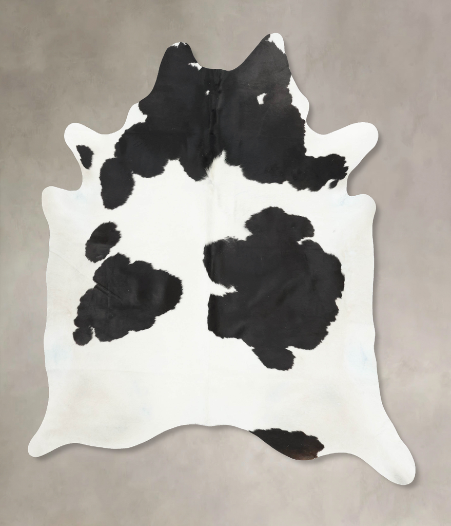 Black and White X-Large Brazilian Cowhide Rug 7'9"H x 6'5"W #B16989 by Hudson Hides