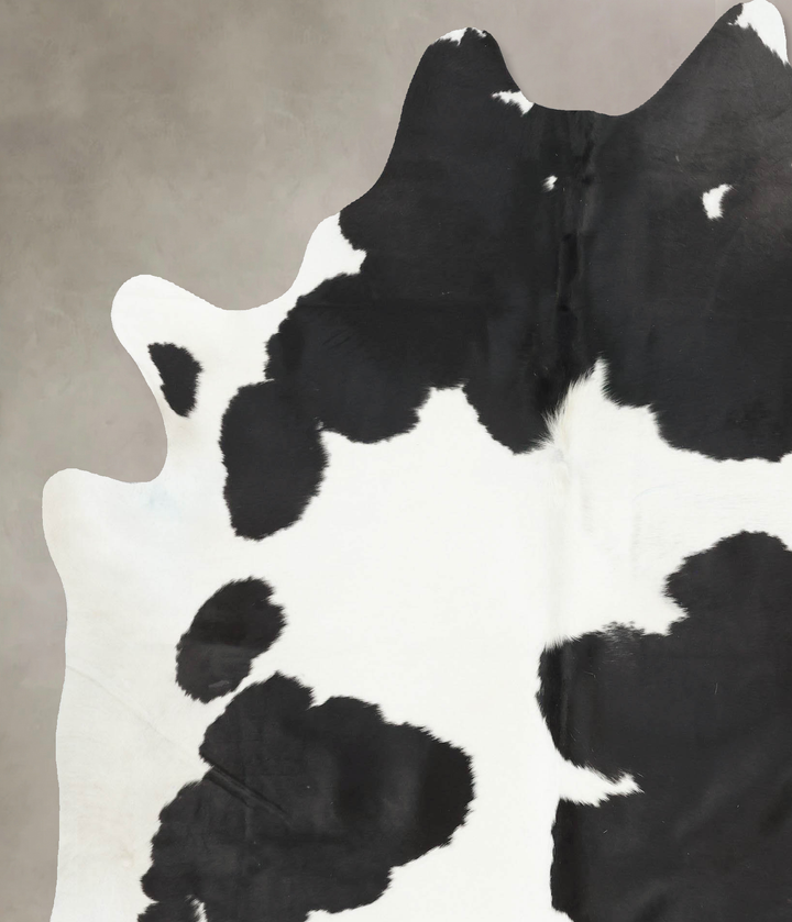 Black and White X-Large Brazilian Cowhide Rug 7'9"H x 6'5"W #B16989 by Hudson Hides