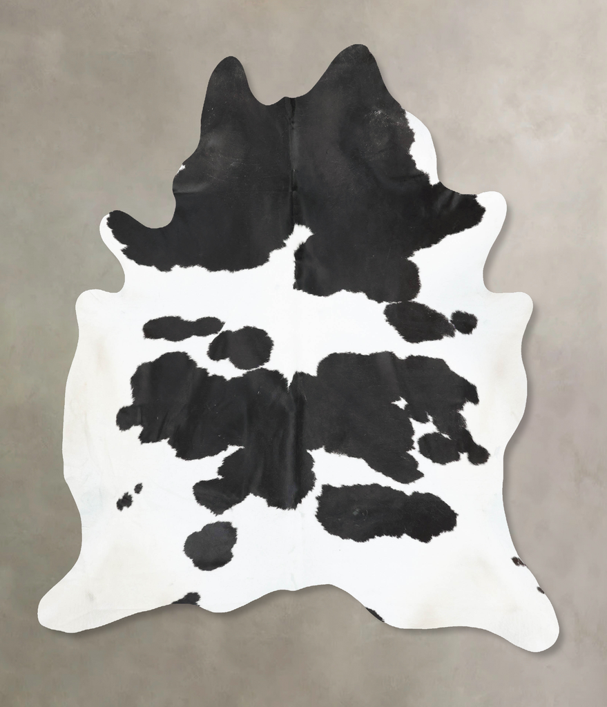 Black and White XX-Large Brazilian Cowhide Rug 8'9"H x 7'5"W #B16993 by Hudson Hides