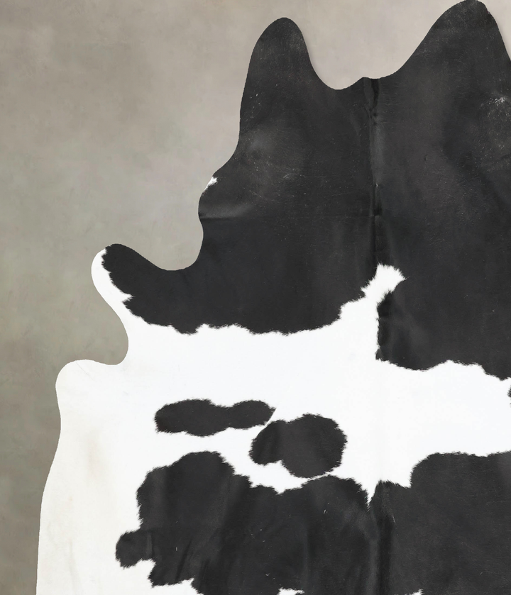 Black and White XX-Large Brazilian Cowhide Rug 8'9"H x 7'5"W #B16993 by Hudson Hides