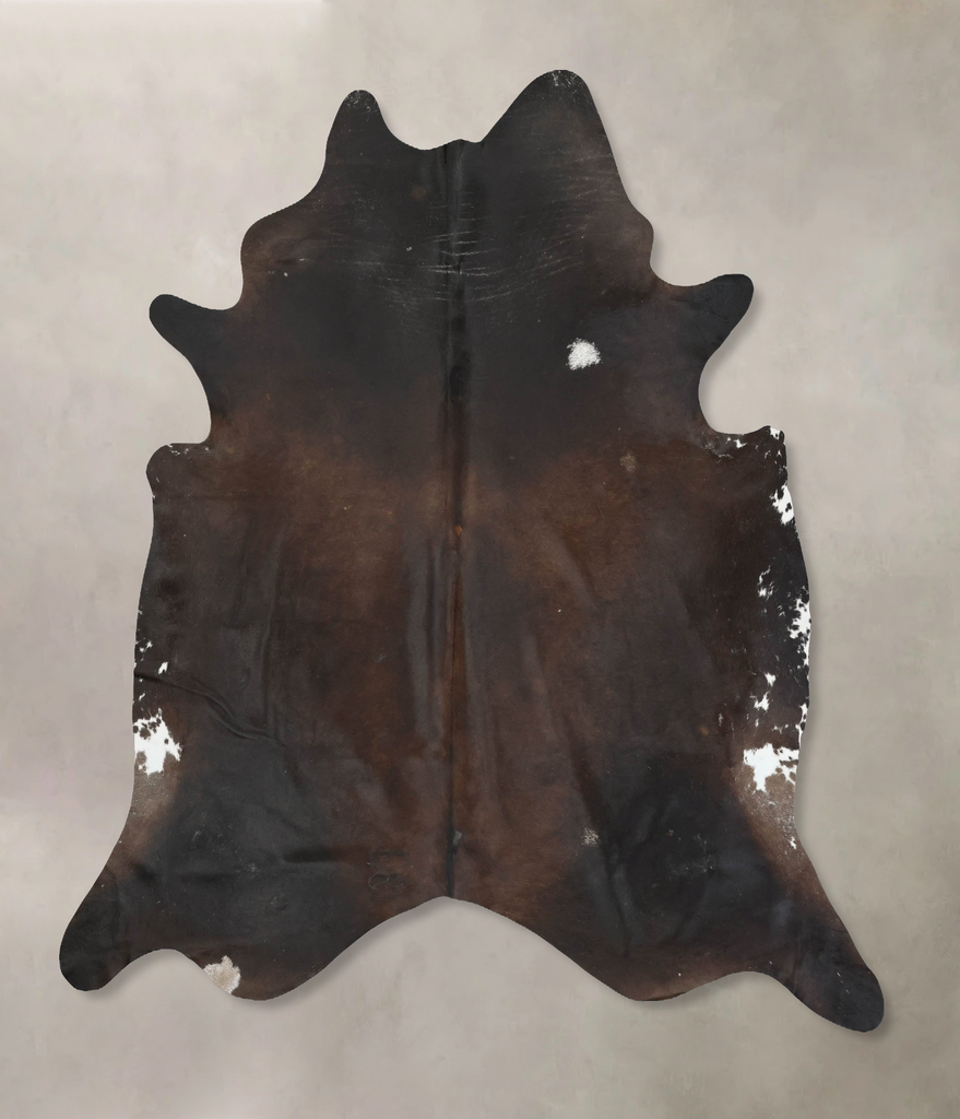 Chocolate XX-Large Brazilian Cowhide Rug 8'0"H x 7'3"W #B16997 by Hudson Hides