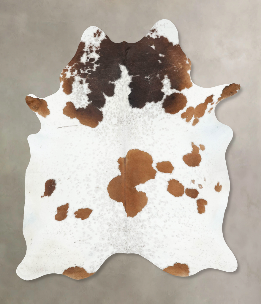 Chocolate and White XX-Large Brazilian Cowhide Rug 8'1"H x 6'7"W #B17001 by Hudson Hides