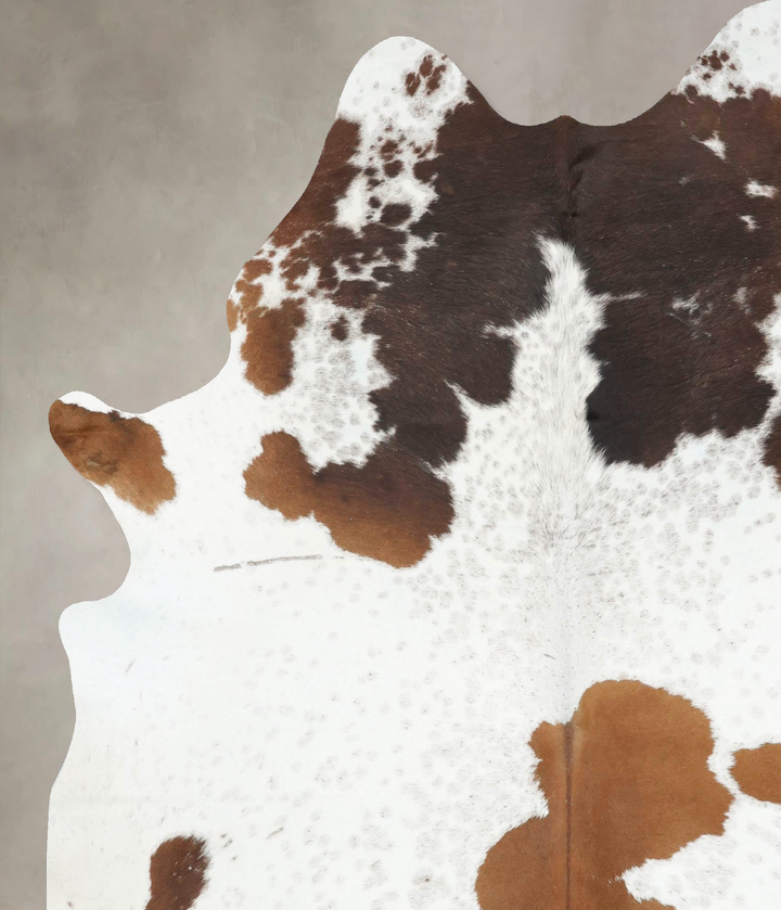 Chocolate and White XX-Large Brazilian Cowhide Rug 8'1"H x 6'7"W #B17001 by Hudson Hides