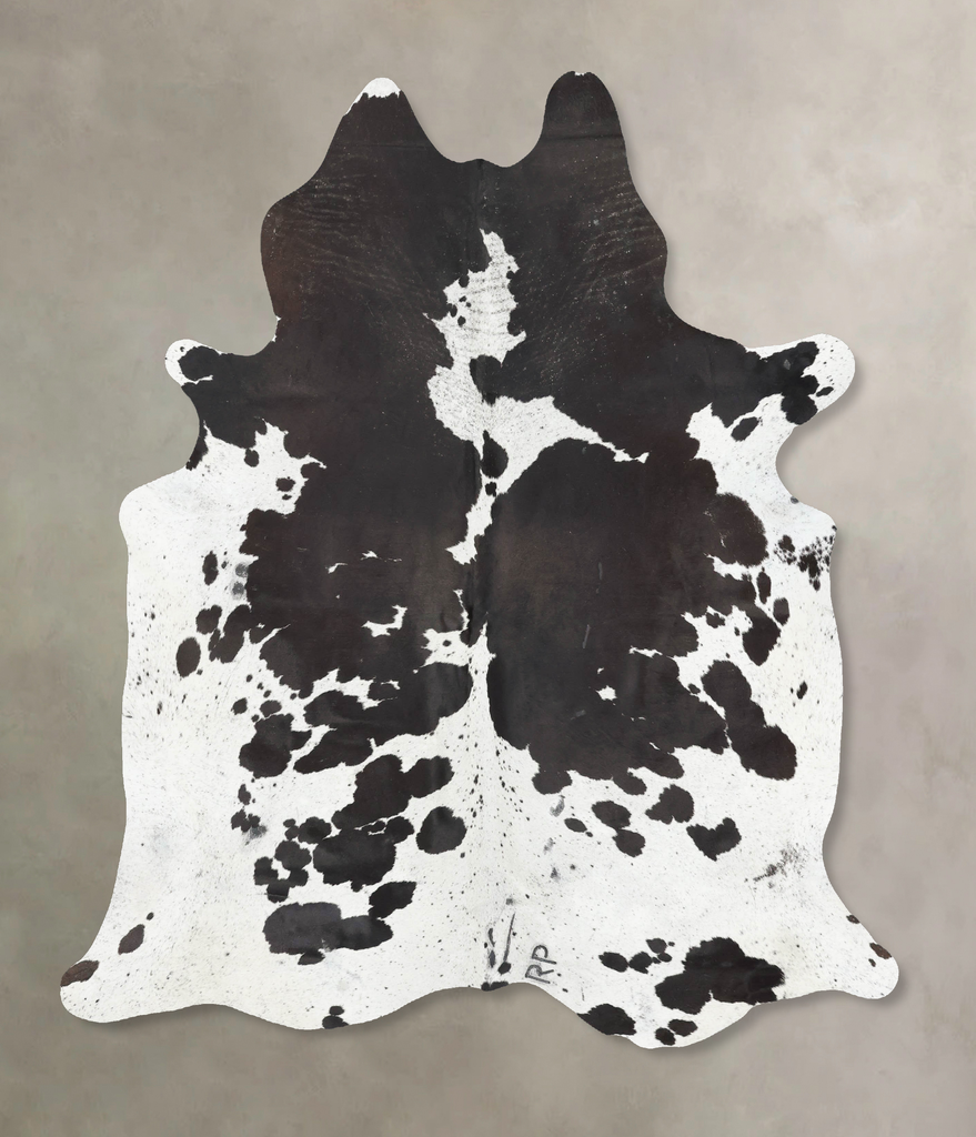 Black and White X-Large Brazilian Cowhide Rug 7'6"H x 6'4"W #B17012 by Hudson Hides