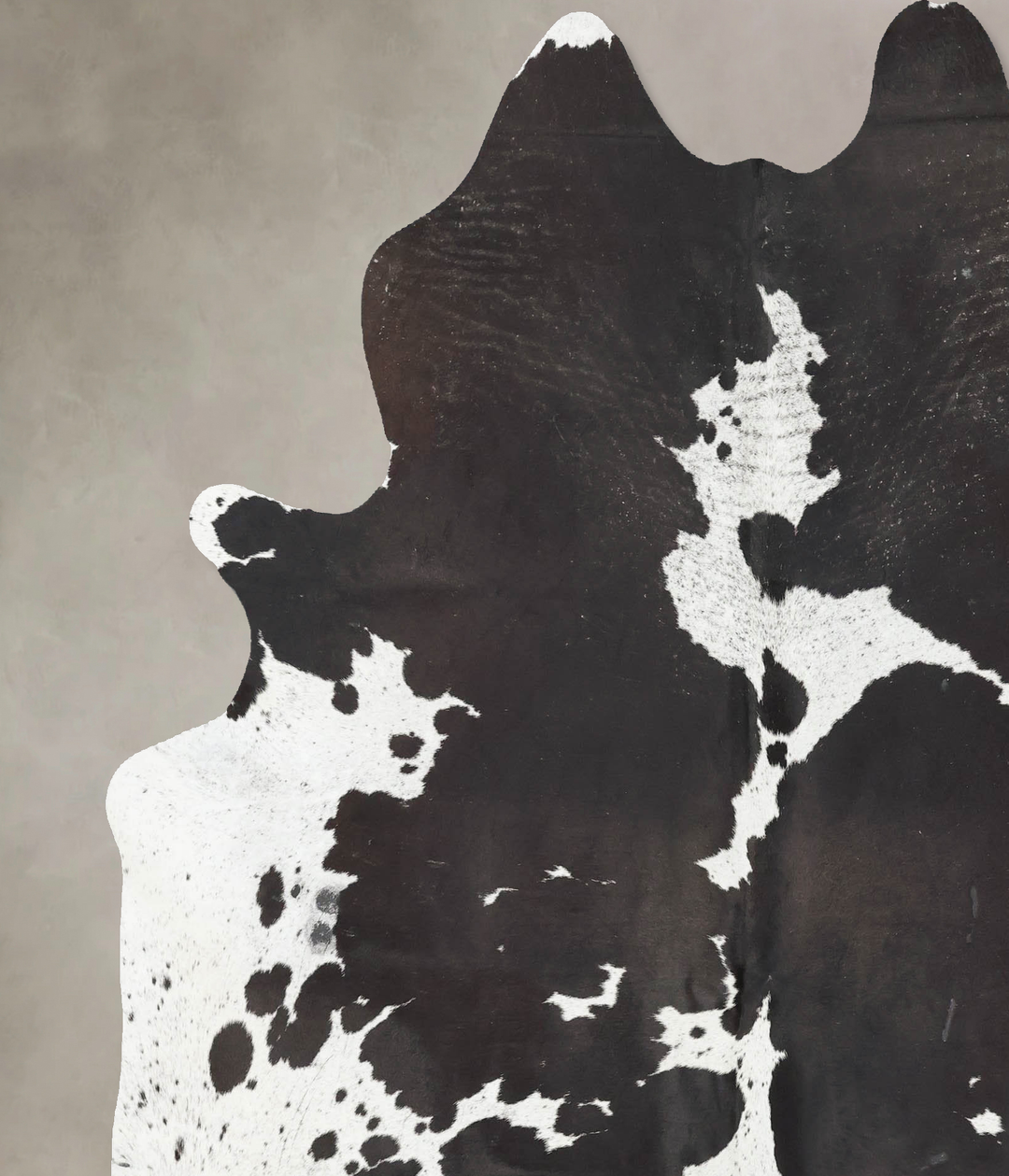 Black and White X-Large Brazilian Cowhide Rug 7'6"H x 6'4"W #B17012 by