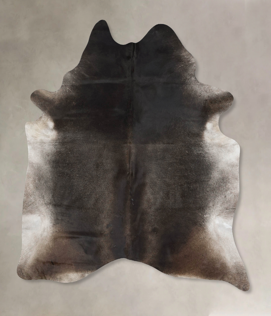 Dark Grey X-Large Brazilian Cowhide Rug 7'7"H x 6'6"W #B17015 by Hudson Hides