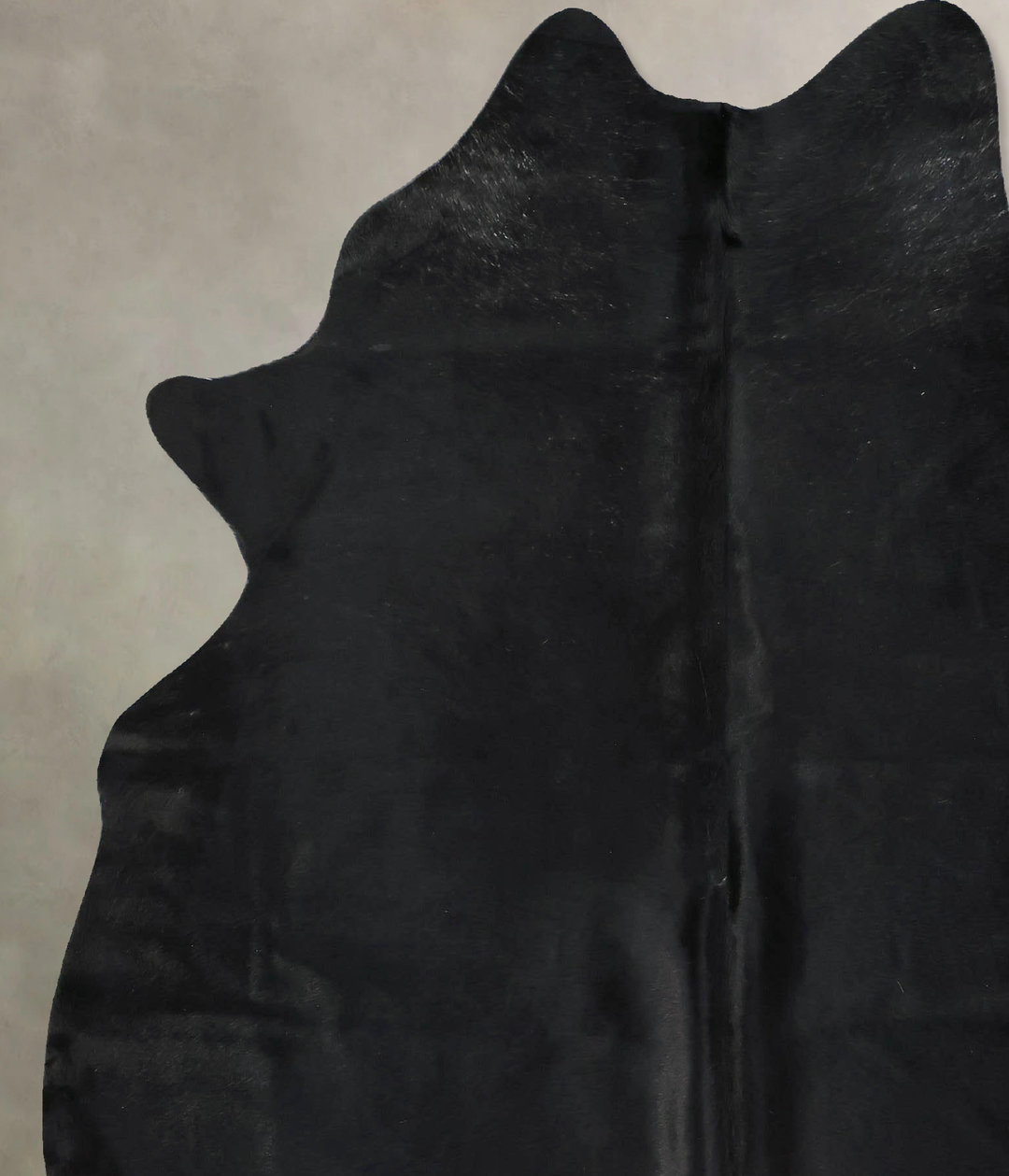 Solid Black X-Large Brazilian Cowhide Rug 7'3"H x 6'1"W #B17017 by Hud
