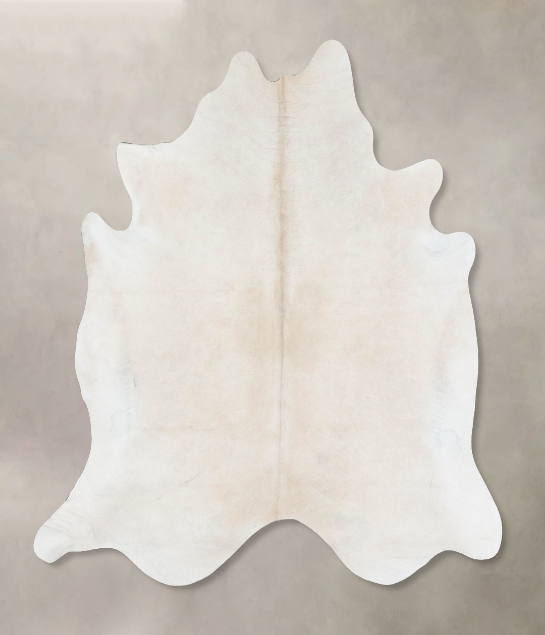 Ivory with Beige X-Large Brazilian Cowhide Rug 6'9"H x 6'9"W #B17021 b