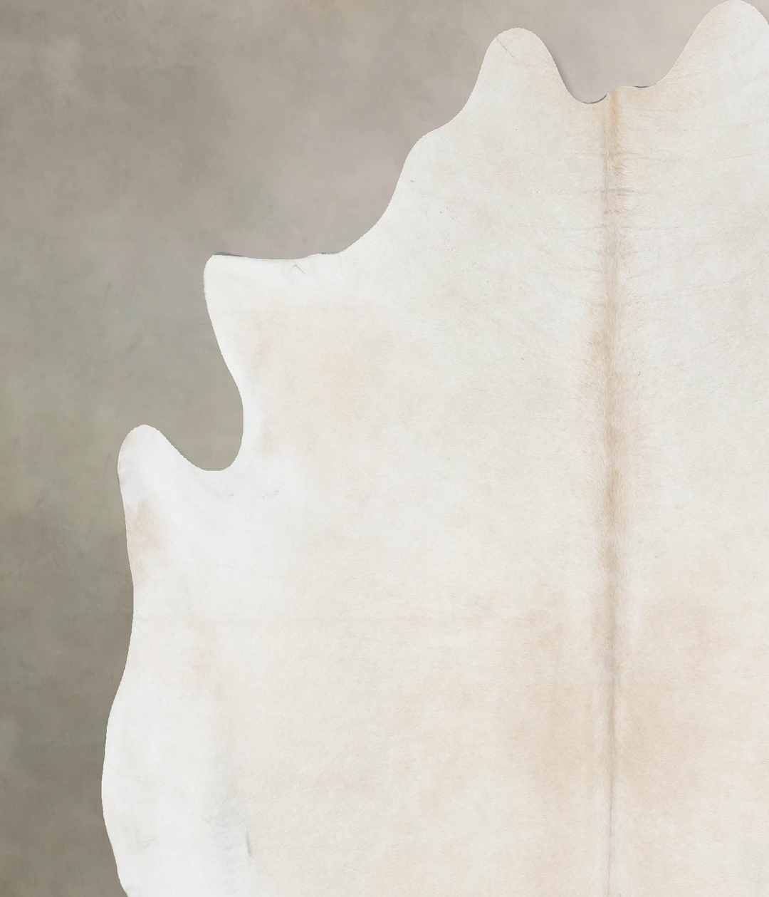 Ivory with Beige X-Large Brazilian Cowhide Rug 6'9"H x 6'9"W #B17021 b