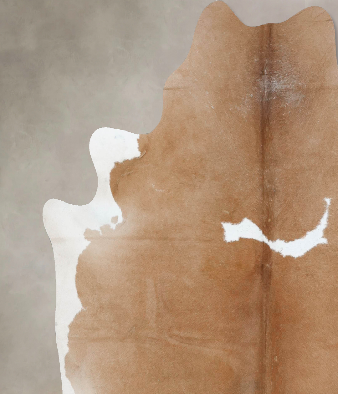 Beige and White X-Large Brazilian Cowhide Rug 6'10"H x 6'4"W #B17022 b