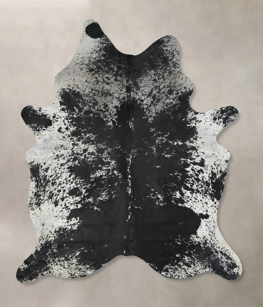 Salt and Pepper Black XX-Large Brazilian Cowhide Rug 8'2"H x 6'3"W #B1