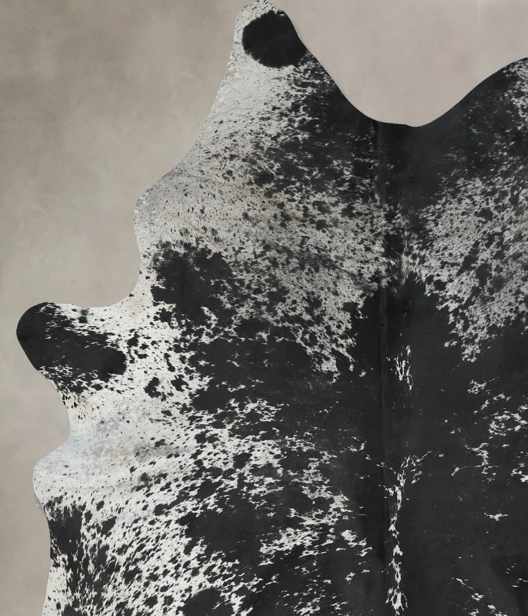 Salt and Pepper Black XX-Large Brazilian Cowhide Rug 8'2"H x 6'3"W #B1