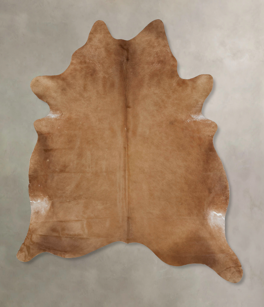 Solid Brown XX-Large Brazilian Cowhide Rug 8'8"H x 7'1"W #B17027 by Hudson Hides