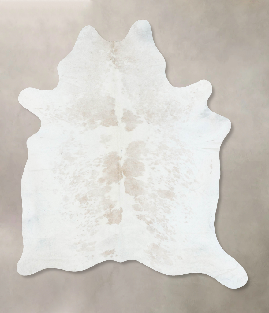 Beige and White XX-Large Brazilian Cowhide Rug 8'3"H x 6'6"W #B17028 by Hudson Hides
