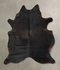 Solid Black X-Large Brazilian Cowhide Rug 7'5