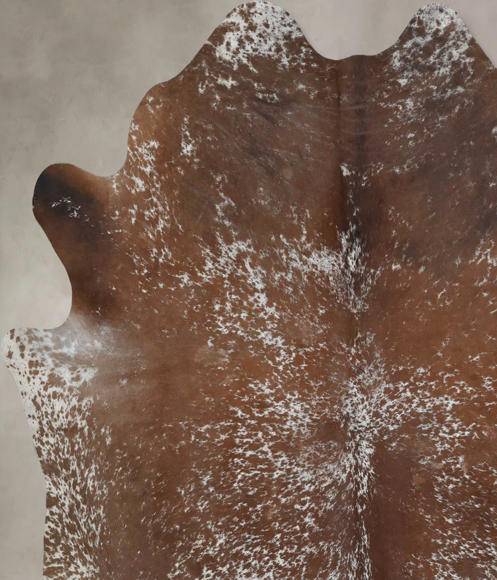Salt and Pepper Brown XX-Large Brazilian Cowhide Rug 7'9"H x 7'0"W #B17030 by Hudson Hides