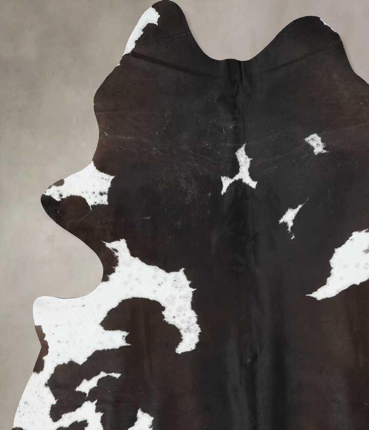 Chocolate and White XX-Large Brazilian Cowhide Rug 8'1"H x 6'5"W #B17031 by Hudson Hides
