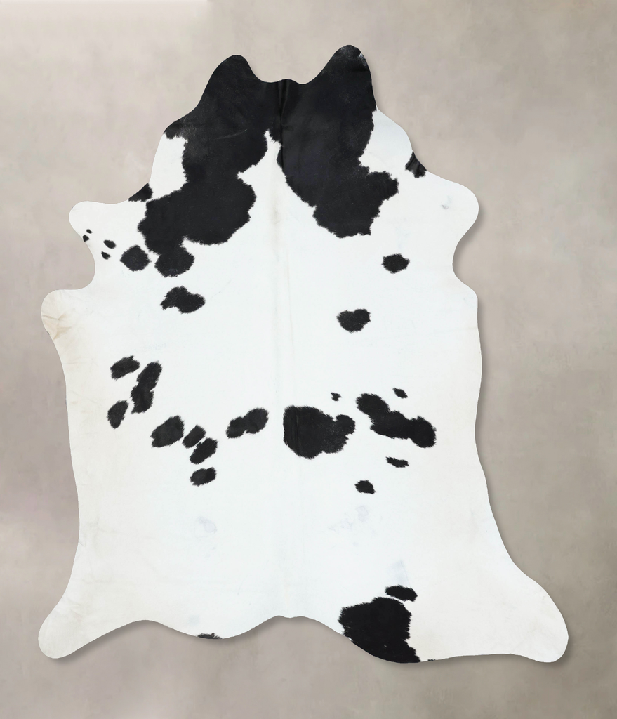 Black and White XX-Large Brazilian Cowhide Rug 8'4"H x 7'4"W #B17035 by Hudson Hides