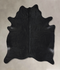 Solid Black XX-Large Brazilian Cowhide Rug 8'2