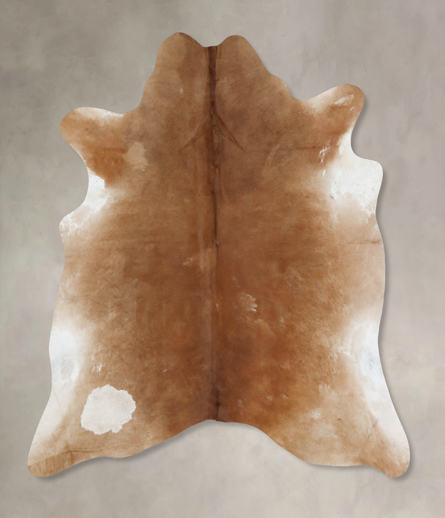Solid Brown X-Large Brazilian Cowhide Rug 6'7"H x 6'6"W #B17044 by Hudson Hides