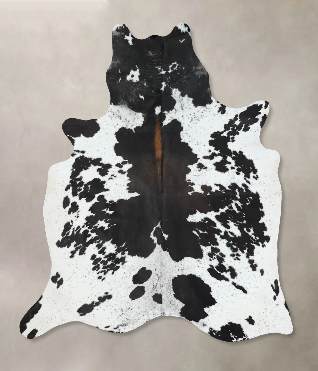 Chocolate and White X-Large Brazilian Cowhide Rug 7'6"H x 6'2"W #B1704