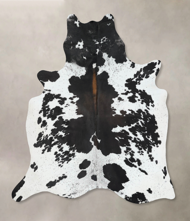 Chocolate and White X-Large Brazilian Cowhide Rug 7'6"H x 6'2"W #B17046 by Hudson Hides