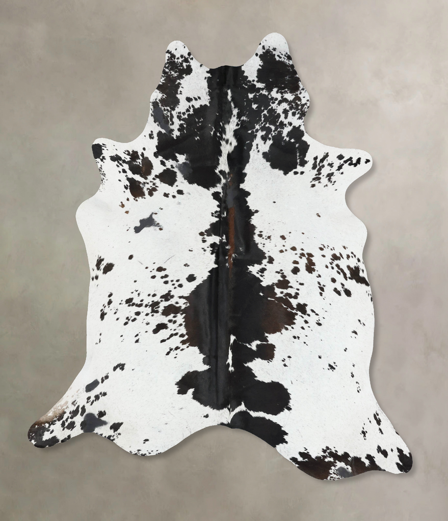 Black and White X-Large Brazilian Cowhide Rug 7'8"H x 6'2"W #B17048 by Hudson Hides