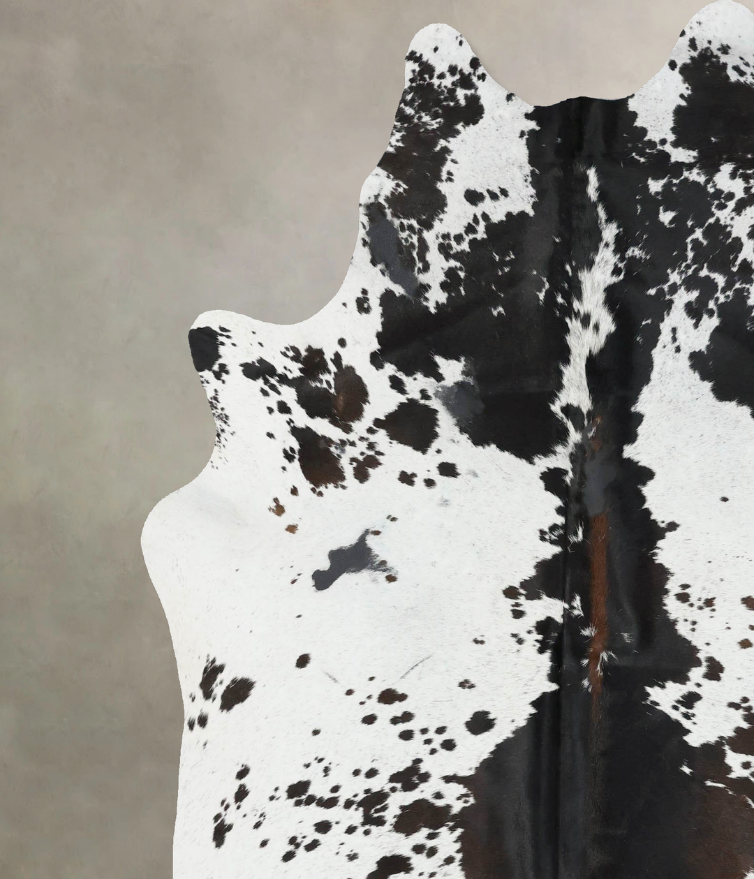 Black and White X-Large Brazilian Cowhide Rug 7'8"H x 6'2"W #B17048 by