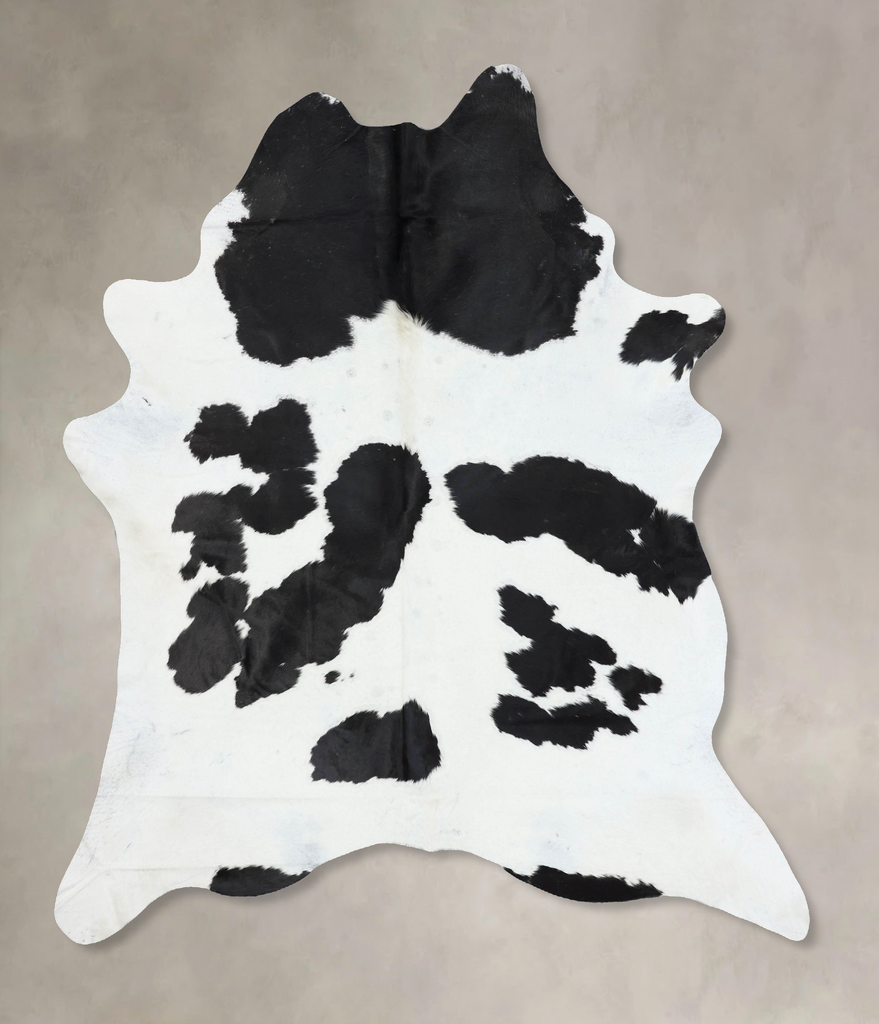 Black and White XX-Large Brazilian Cowhide Rug 8'2"H x 6'8"W #B17056 by Hudson Hides
